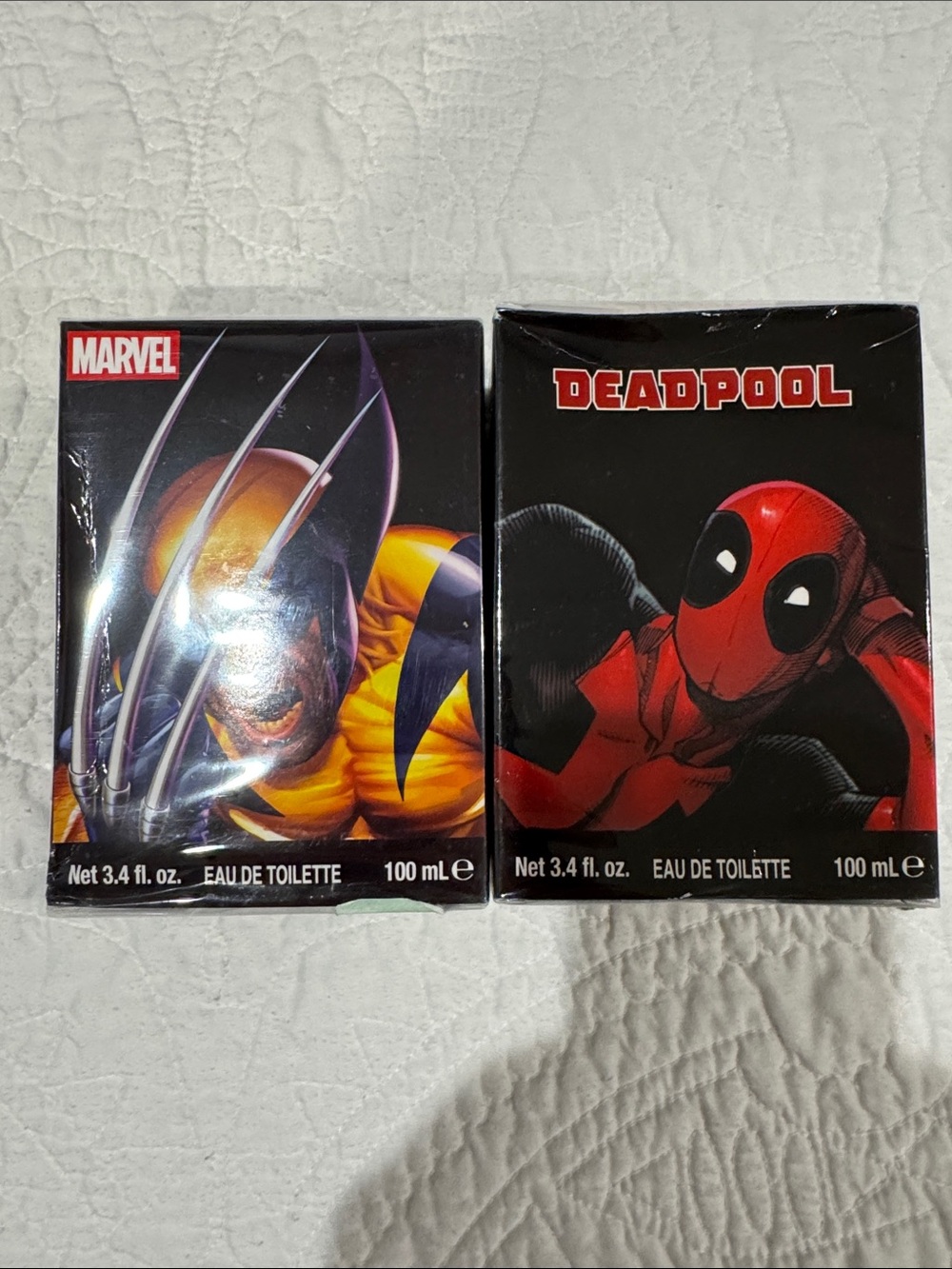 Marvel Wolverine & Deadpool Fragrance Duo - Red, Black, Yellow, Purple